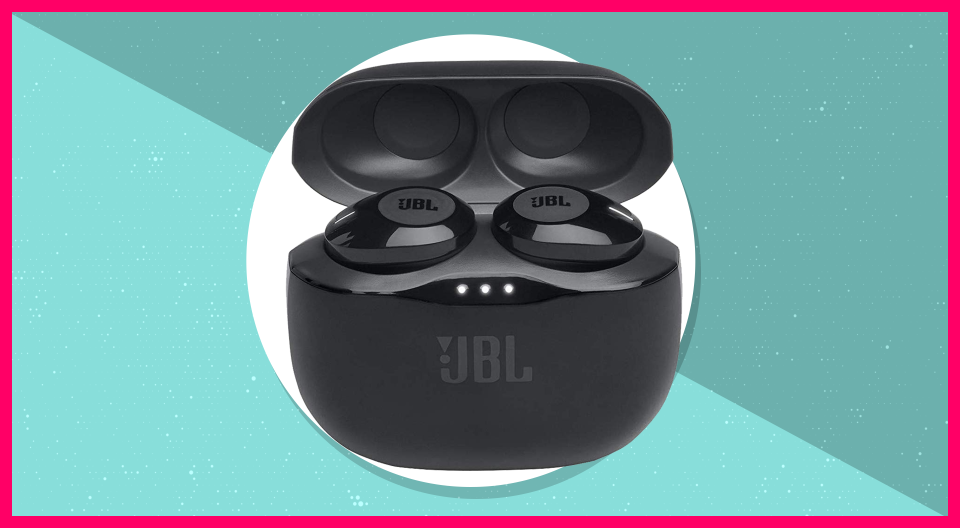 This pair of JBL Tune 120TWS wireless earbuds are on sale for $40. (Photo: JBL)