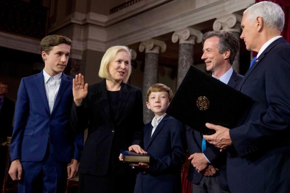 Kirsten Gillibrand (second from left) with her family