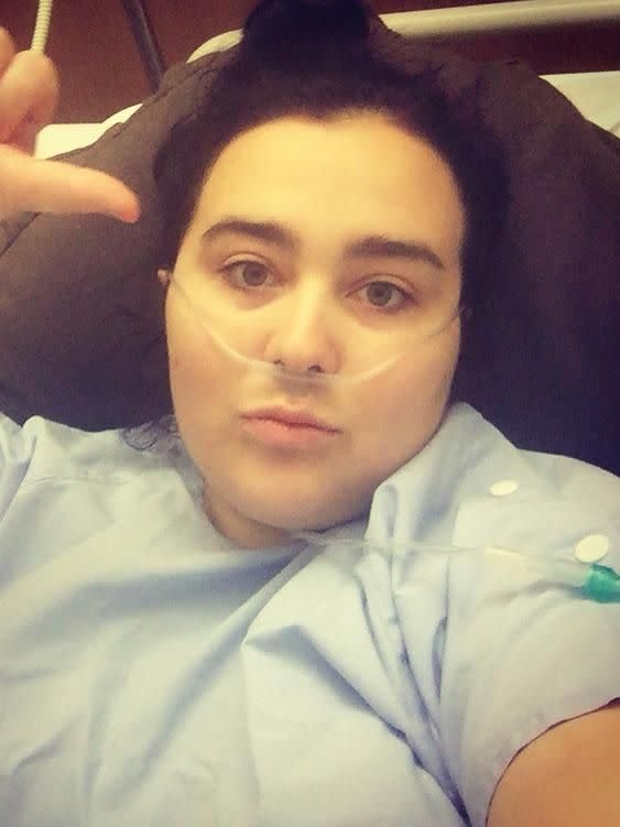 Zoe in hospital. Source: Supplied