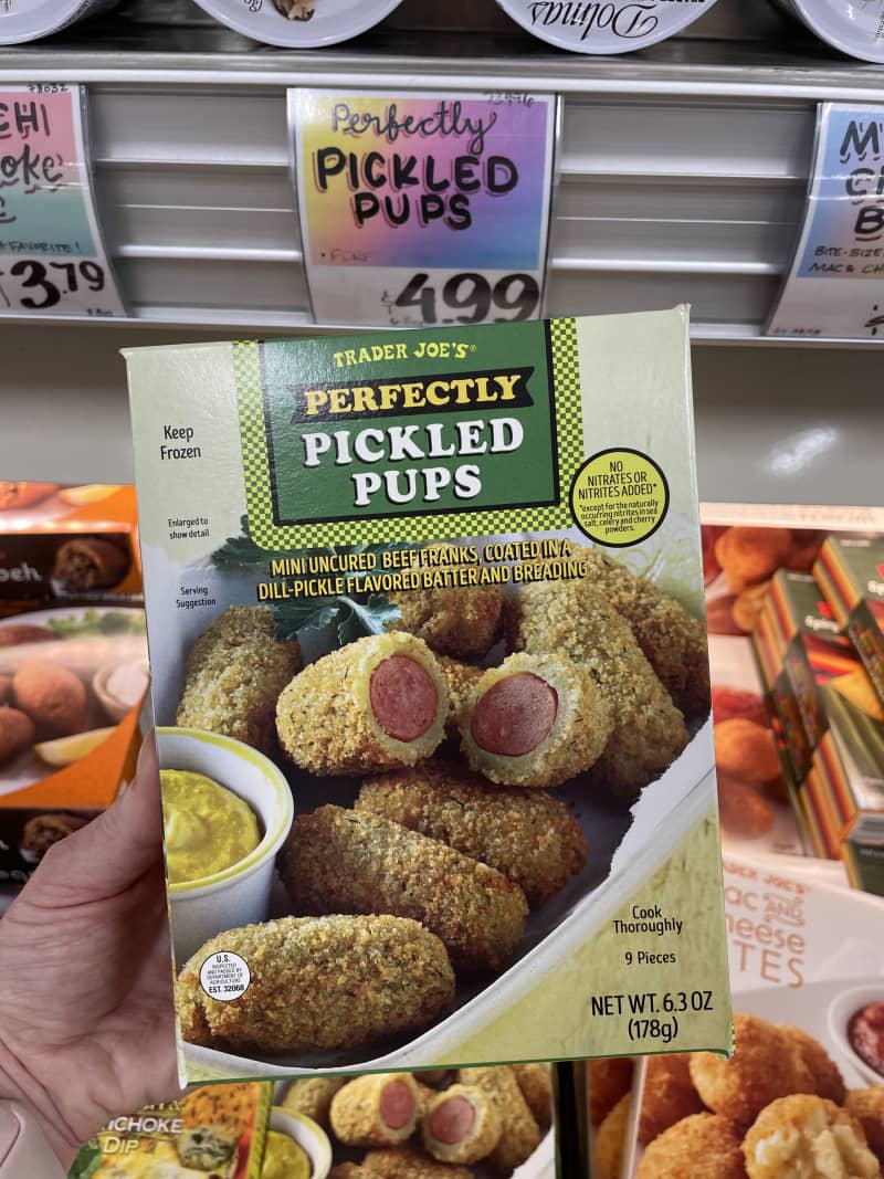 Trader Joe's perfectly pickled pups snacks