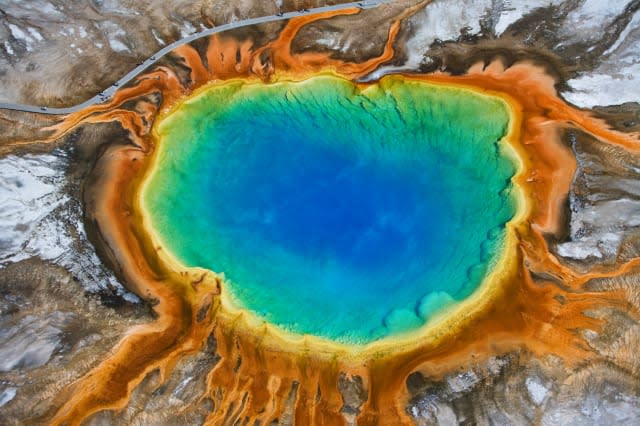 Surreal places around the world Grand Prismatic Geyser, Yellowstone National Park