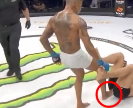 Brazilian MMA fighter Jorge Kanella was deducted a point during his fight against England’s Alfie Davis for sticking his toe in his opponent’s buttocks.Davis went on to win the fight 29-27 on all three cards after the incident, his first Bellator victory.MMA is a sport famous for its aggressive and tactics, but the incident at Bellator 223 was deemed to have breached competition rules.The Brazilian was standing over his opponent and appeared to grow frustrated by Davis’ defensive stance at the time of the incident.Referee Kevin MacDonald deducted a point after spotting the illegal move.> One Minute BREAKDOWN: TOE STAB OIL CHECK BINK!!! > > OH THE HUMANITY! > > No Can Defend. @BellatorMMA @DAZN_USA > > Enjoy The Hostilities My Friends. London Bellator wrestling lol ouch ko@ChaelSonnen @joerogan @bisping @TheNotoriousMMA @Benaskren @garyvee @therealrussellp pic.twitter.com/n2TVpxxYeR> > — Robin Black (@robinblackmma) > > June 22, 2019Davis, unscathed, appeared to see the funny side of the extraordinary incident.“It was like, the bum, right at the bottom of the balls,” he told MMA Junkie.“If you’re standing up with someone on the floor, you do not go straight line like that. You’re never taught that because it’s a foul."Davis added on Instagram: “I won my fight last night @bellatormma - Massive thank you to everyone that came out to support me, you were a great crowd.”The Londoner, who extended his fight record of 12-3, will now continue to work towards his challenge to become Bellator lightweight champion in the next two years.Davis was once of many fights on the undercard in London before Rafael Lovato Jr beat Gegard Mousasi and Melvin Manhoef won against Kent Kauppinen.Aaron Chalmers, a who appeared in reality TV show Geordie Shore, was also in action on the main card and extended his MMA record to 5-1 after beating Fred Freeman at the Wembley Arena.“If I’m not a real fighter, why am I on the biggest card in the UK?” said Chalmers, responding to critics of his.“If you’re not a real fighter how can sell out Newcastle, twice, London three times and Birmingham?“But I’m not a real fighter? If I’m not a real fighter in Bellator, then what are these fighters that are following us?“I can never be accepted by certain members of MMA, but… f*** it. I get paid well.”