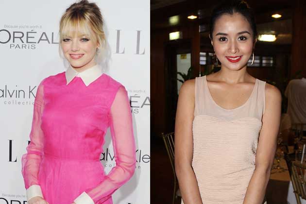 Emma Stone and Kris Bernal