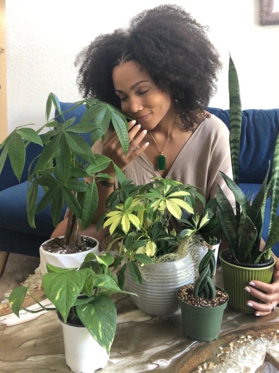 “Plant care is much like hair care, it requires deep listening, patience, consistency and loving communication. #ProudPlantMom"