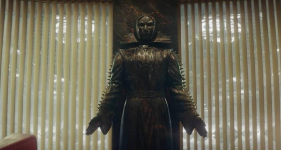 A Kang statue gets a long shot in the second episode of "Loki"