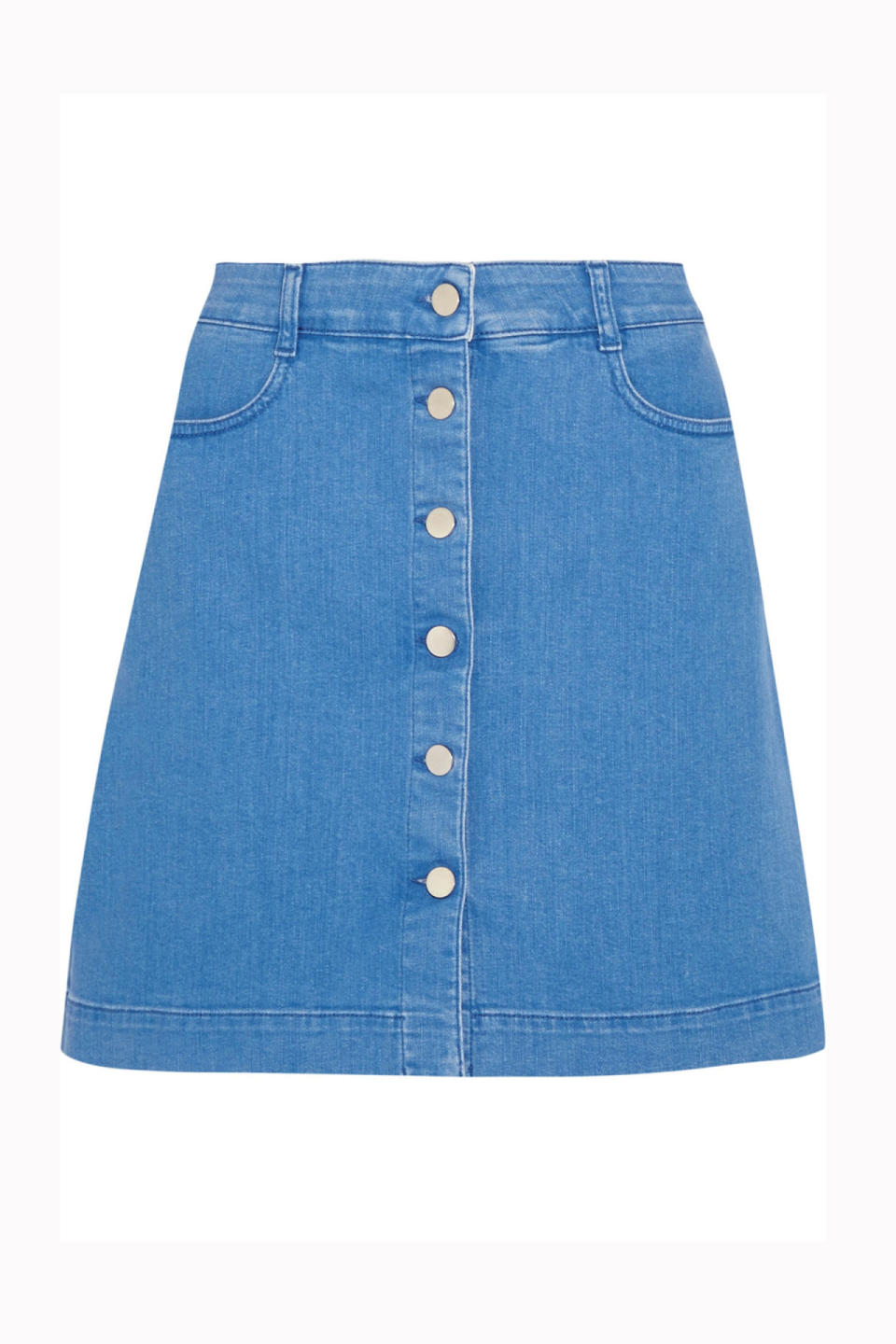 The A-line denim skirt