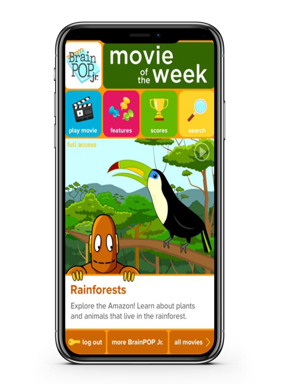 Best Video App for Kids: Brainpop Jr. Movie of the Week