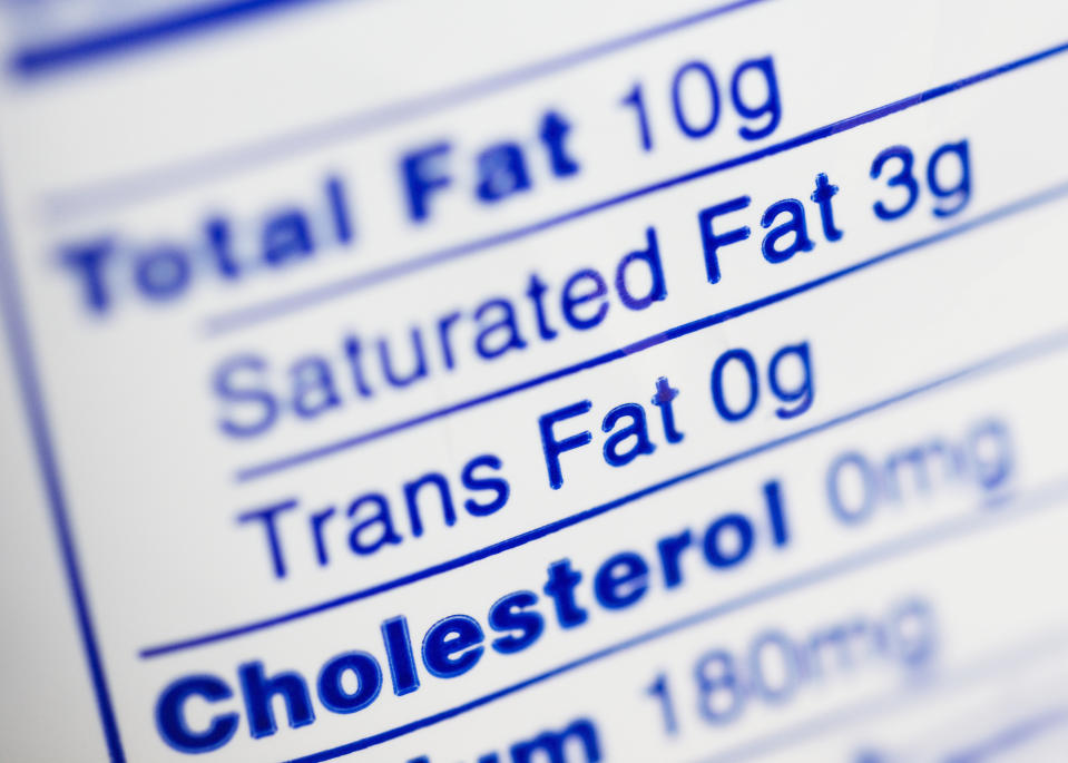 nutritional label