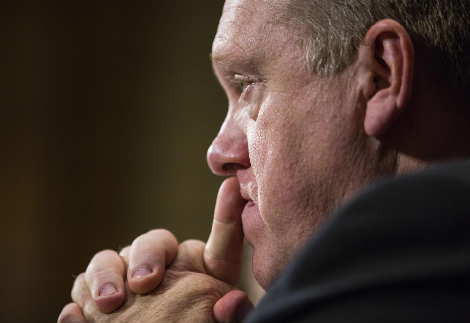 Thomas Homan listens during a Senate Judiciary Committee&nbsp;hearing on Feb. 23, 2016. (Photo: Al Drago via Getty Images)