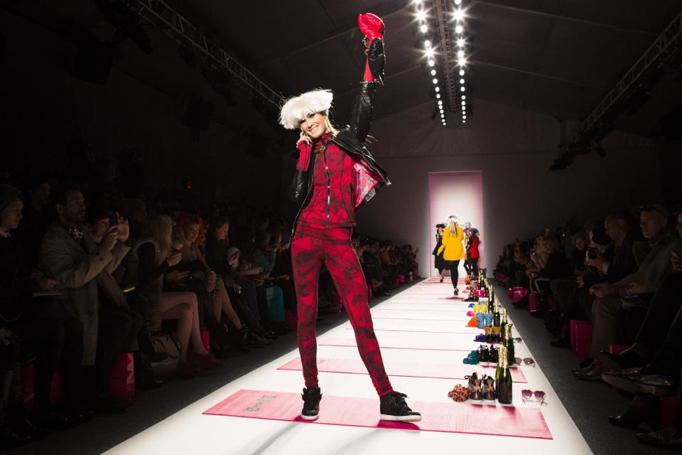 The Betsey Johnson Fall 2013 collection is modeled during Fashion Week in New York, Monday, Feb. 11, 2013. (AP Photo/John Minchillo)