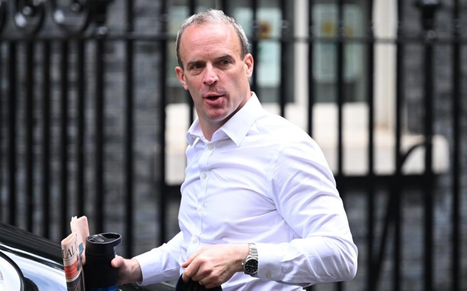 Dominic Raab Boris Johnson runners and riders who favourites to replace prime minister tory conservative leader - Leon Neal/Getty Images