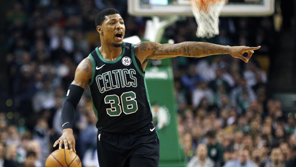 Marcus Smart is in his fourth season with the Celtics. (AP)