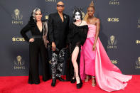 <p>Category is: Stunning.</p> <p><em>RuPaul's Drag Race</em> stars Michelle Visage, RuPaul, Gottmik and Symone gave 10s across the board.</p>