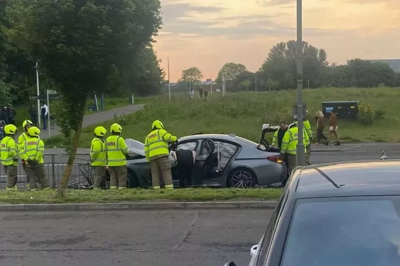 The air bags can be seen to have gone off