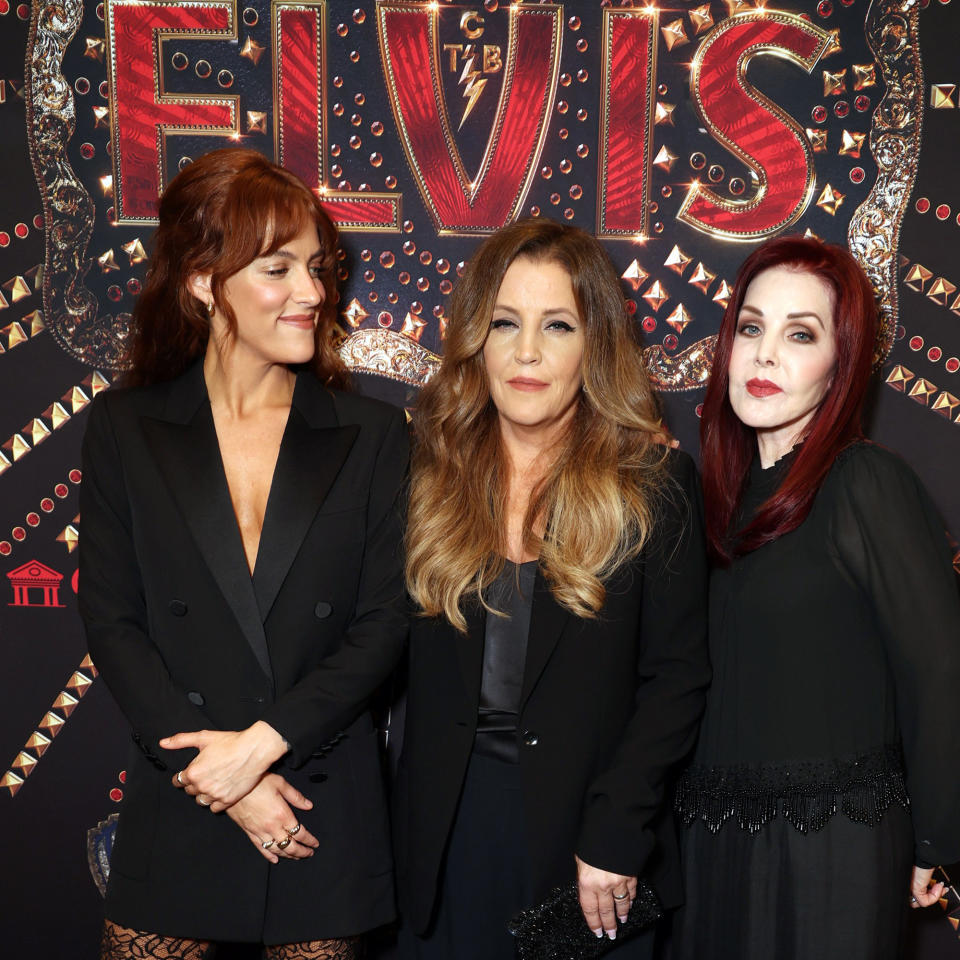 Riley Keough, Lisa Marie Presley and Priscilla Presley at a special Screening of ELVIS, in Memphis, TN, on June 11, 2022. (Eric Charbonneau / Shutterstock)