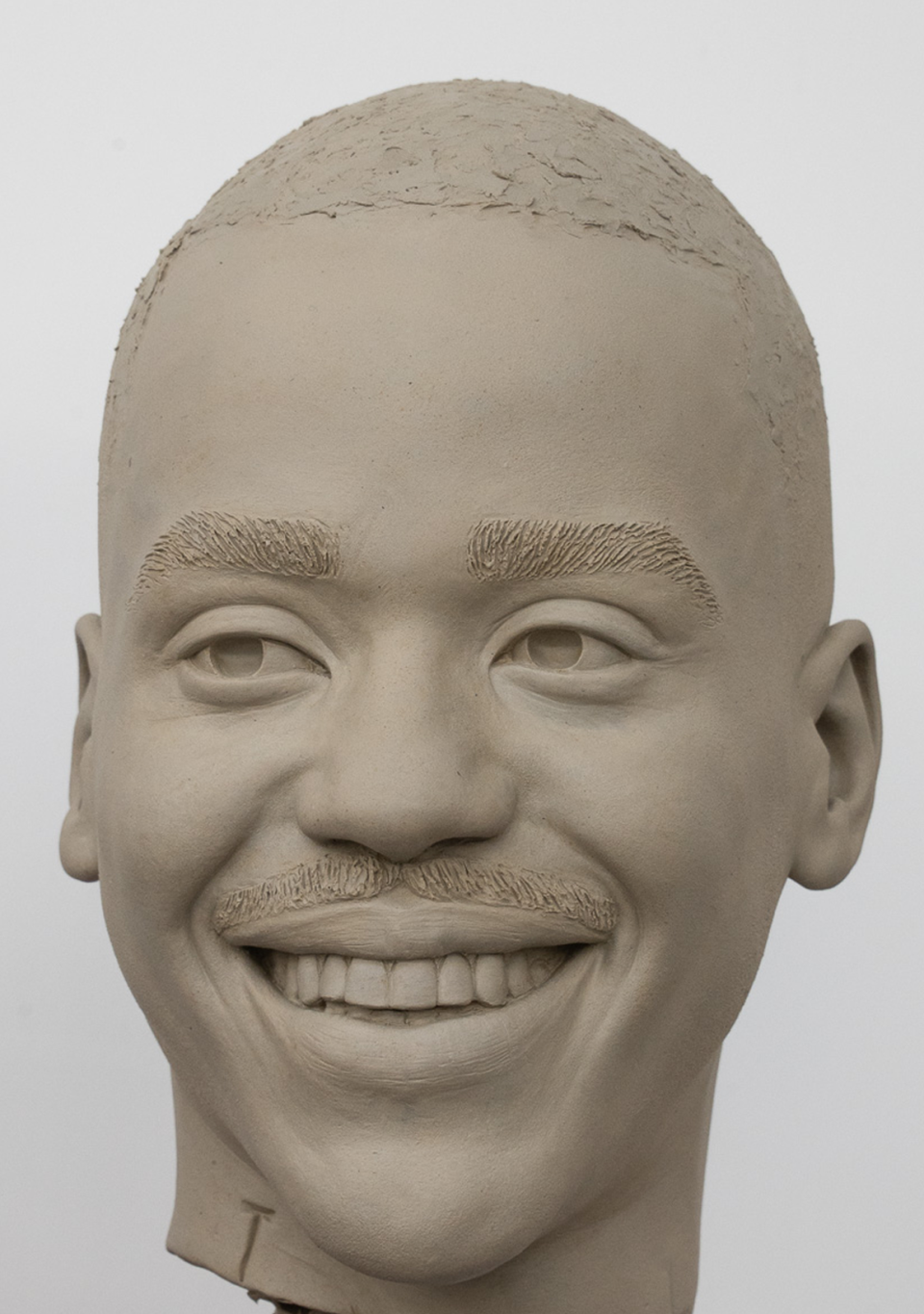 The head for Ncuti Gatwa's wax figure during its process of being made. (Madame Tussauds)