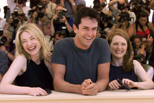 CHRISTOPHE SIMON/AFP via Getty Images Cate Blanchett, Rupert Everett and Julianne Moore at Cannes Film Festival in May 1999.