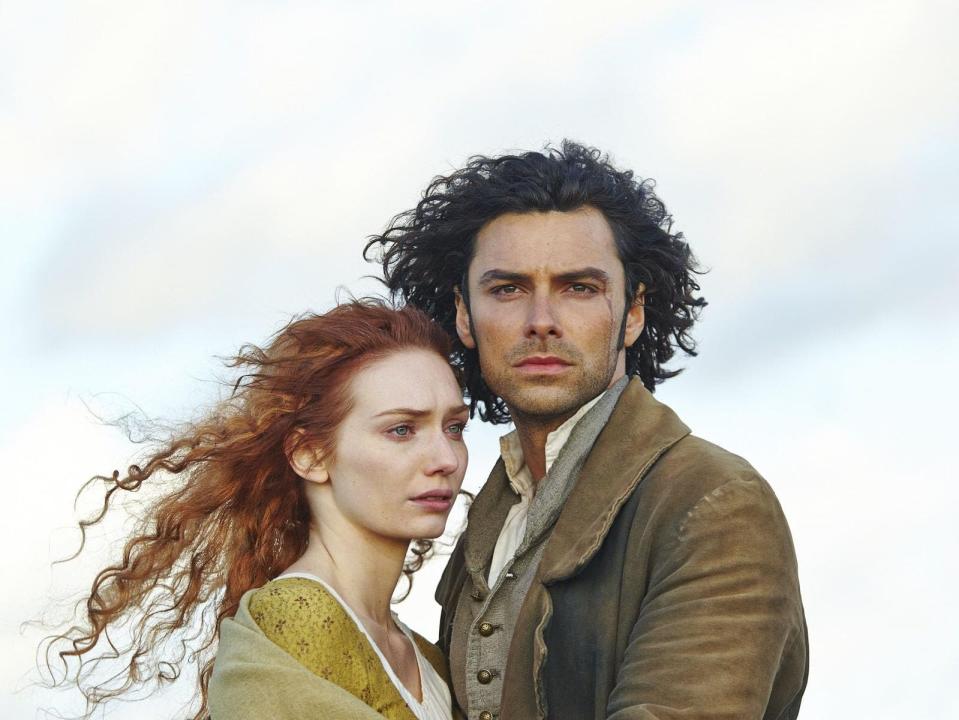 Aidan Turner and Eleanor Tomlinson in "Poldark."