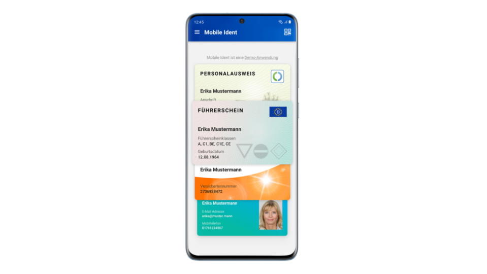 三星聯合德國，計劃將手機變成電子身份證。   圖：取自三星官網