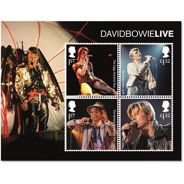 David Bowie live stamps (Royal Mail)