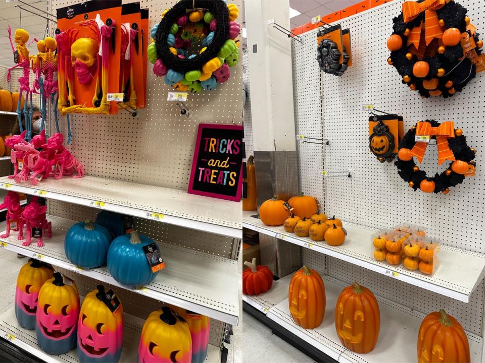 Halloween decorations at Target in October 2023.