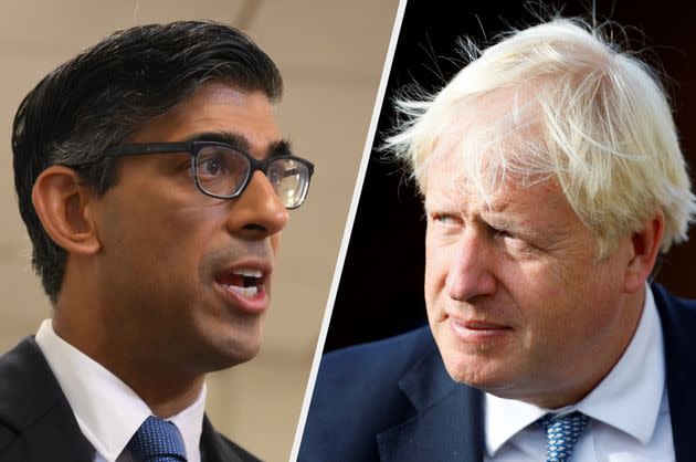 Rishi Sunak and Boris Johnson. 