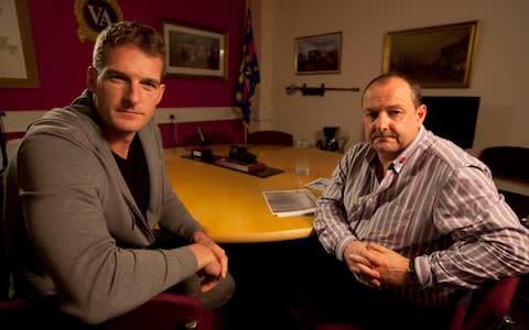 Dan Snow with Charles Sandbach - Credit: BBC