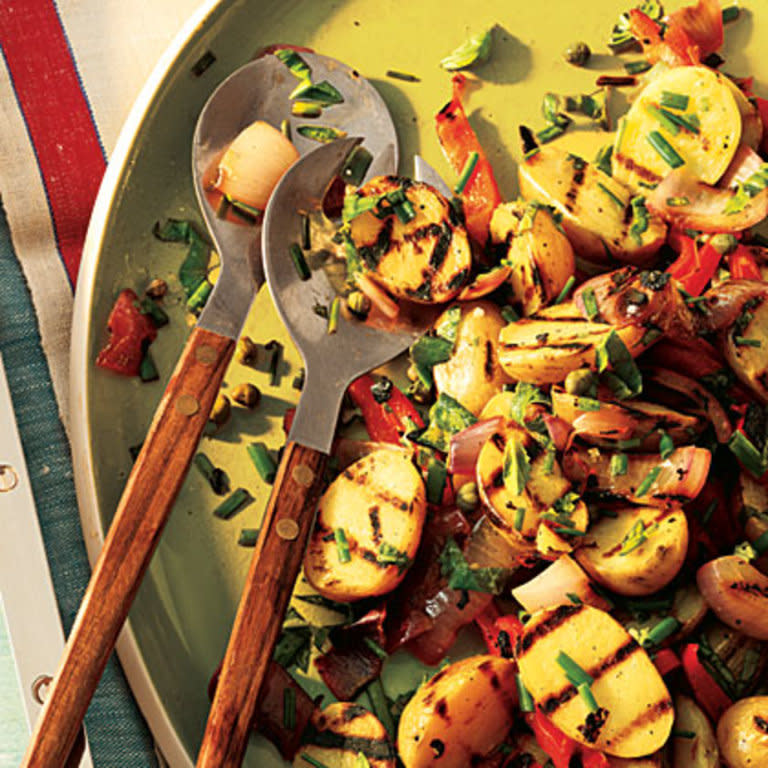 Lemony Grilled Potato Salad