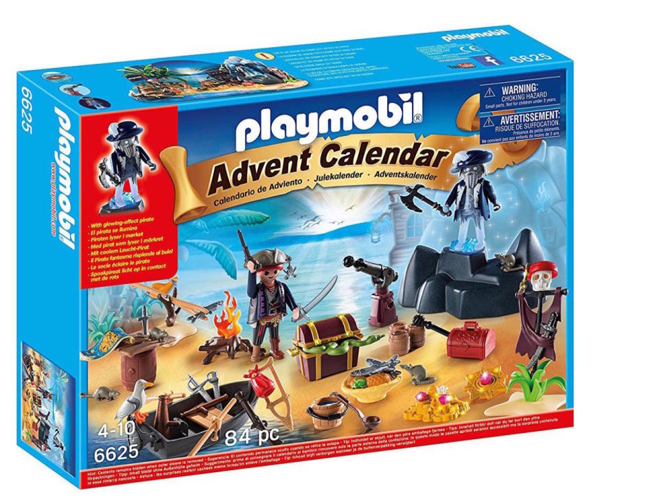 <p>Children can enjoy an adventurous Christmas with this advent calendar. Complete with a Playmobil pirate captain<span>, this </span>Treasure Island scene also includes a chest, row boat and barrel.</p><p><strong>BUY NOW: </strong><strong><a rel="nofollow noopener" href="https://www.amazon.co.uk/Playmobil-6625-Calendar-Treasure-Glowing/dp/B00VLVCVCC/" target="_blank" data-ylk="slk:Playmobil 6625 Advent Calendar 'Pirate Treasure Island' with Glowing Effect Pirate, £19.43, Amazon;elm:context_link;itc:0;sec:content-canvas" class="link ">Playmobil 6625 Advent Calendar 'Pirate Treasure Island' with Glowing Effect Pirate, £19.43, Amazon</a></strong></p>