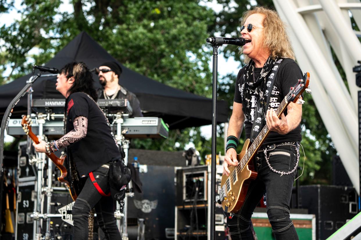 Night Ranger performs at Lauridsen Amphitheater at Water Works Park earlier this summer. The '80s rock band will perform on Wednesday at the Stark County Fair.