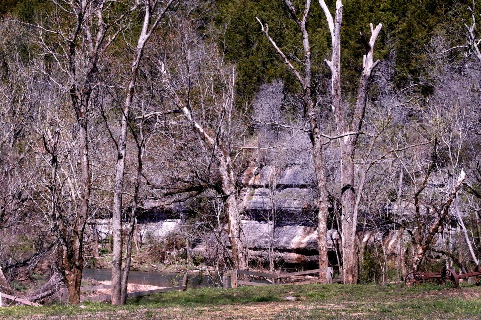 The area on Thursday, March 28, 2024, in the Readyville community in Tennessee near where the Readyville Mill once stood. The mill was destroyed when a tornado hit the community in the early morning hours of April, 1 2023.