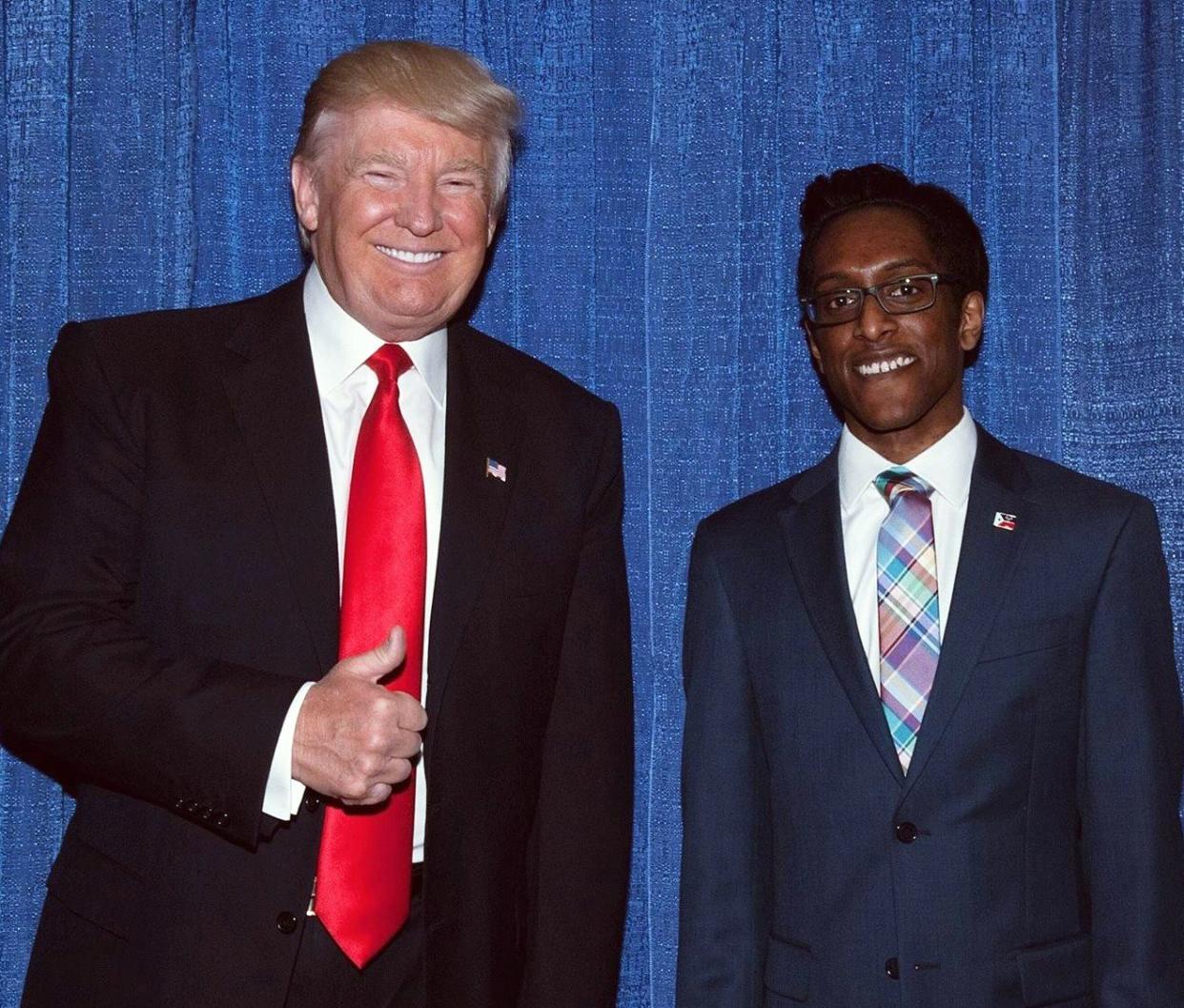 Donald Trump with Ali Alexander at a GOP gathering. (Photo: Instagram: Ali Alexander)