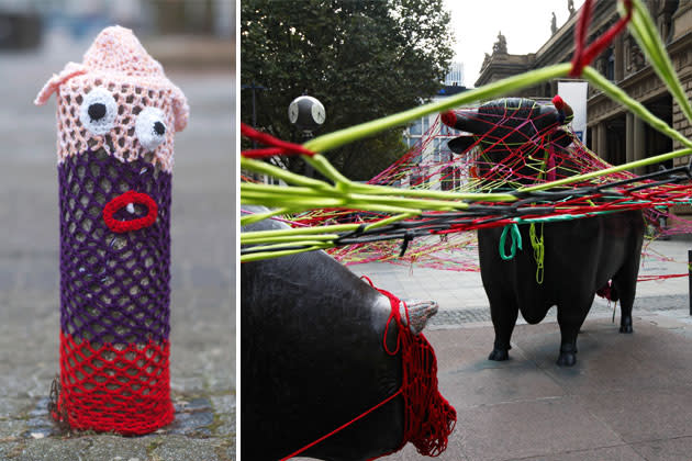 Urban Knitting: Softie-Graffitie aus Strick (Bilder: ddp images)