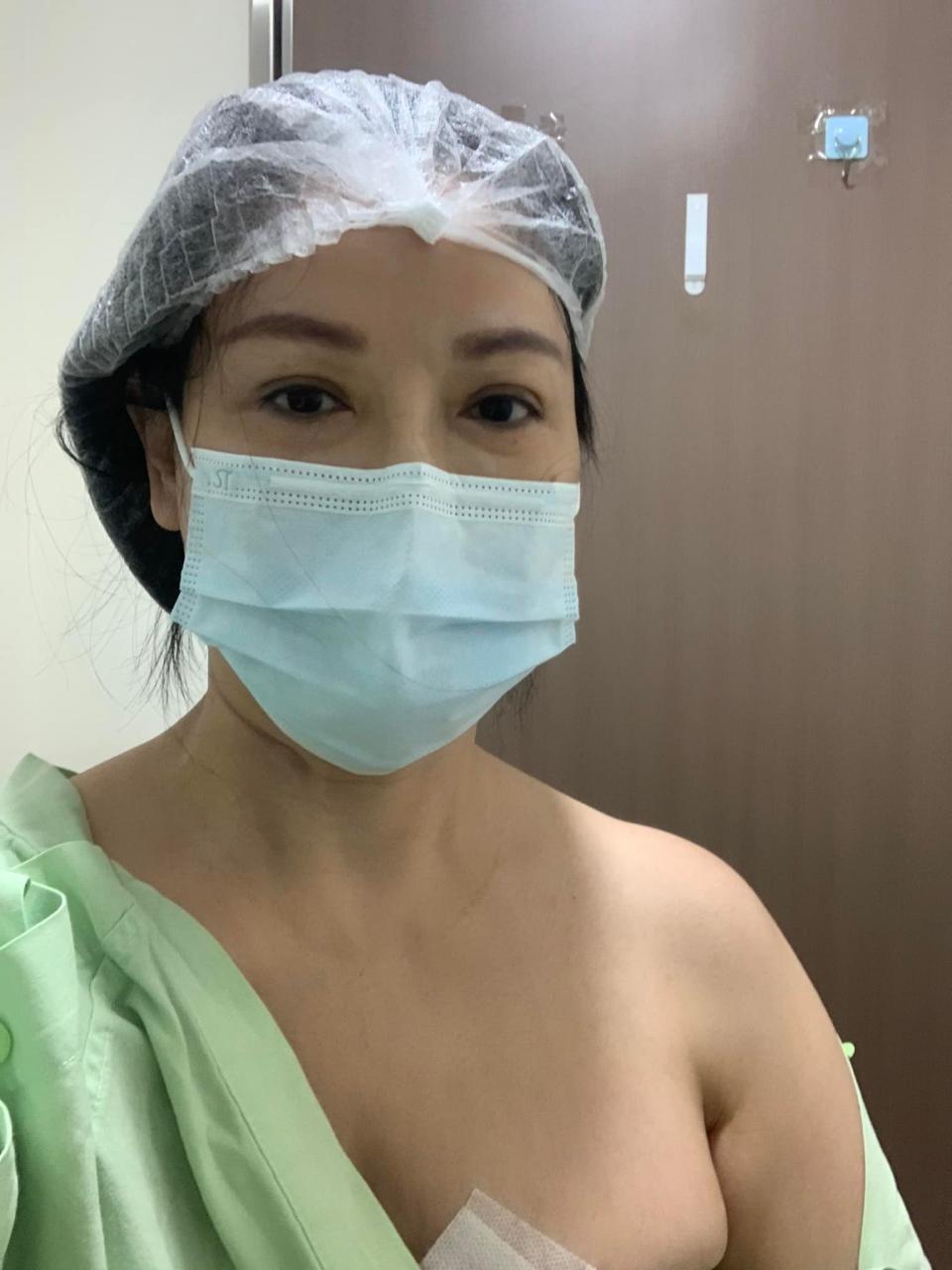 王小芬今年5月決定割除左胸的腫瘤。（圖／翻攝自王小芬臉書）
