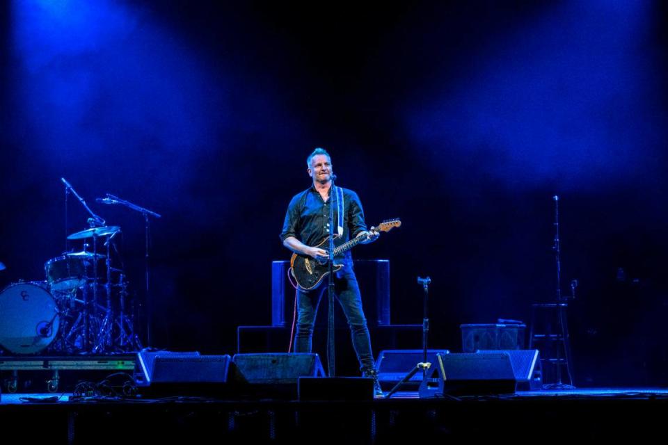 Joe Sumner, son of Sting, performs on stage as the opening act at the Hard Rock Live Sacramento near Wheatland on Wednesday night.