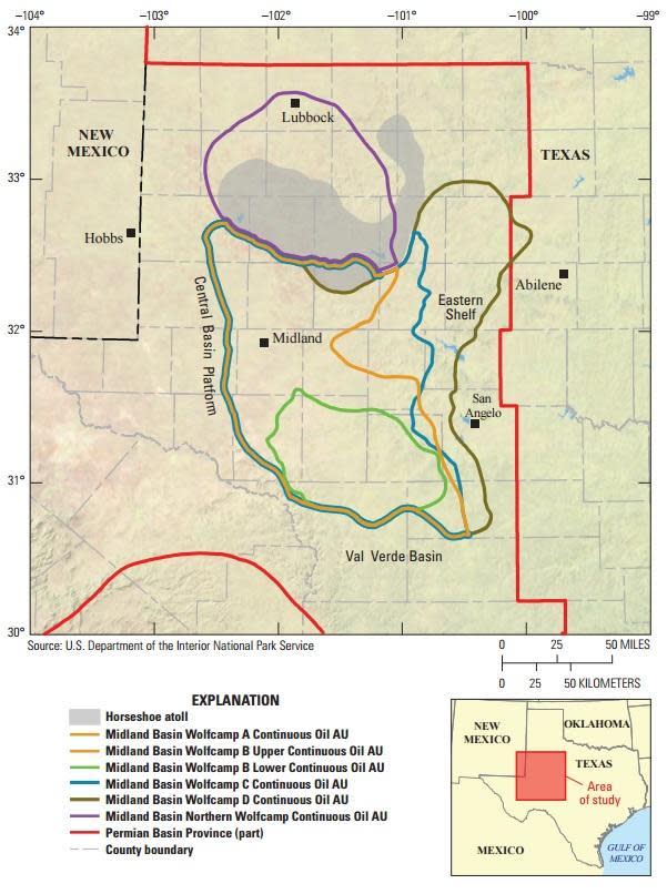Midland Basin Map USGS