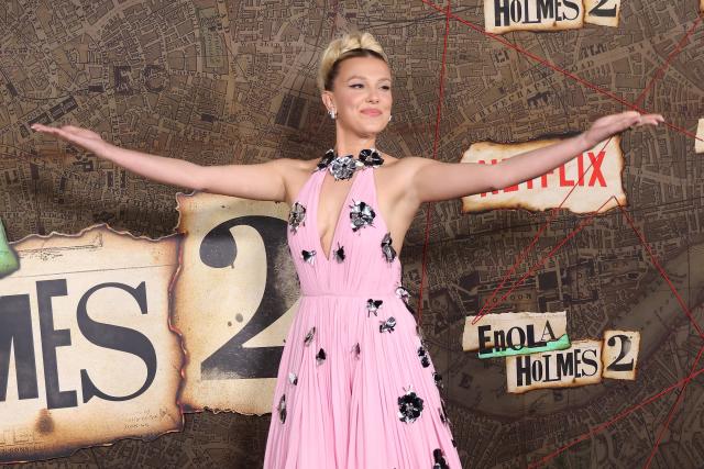 Millie Bobby Brown, Jake Bongiovi Photos: 'Enola Holmes 2' Carpet