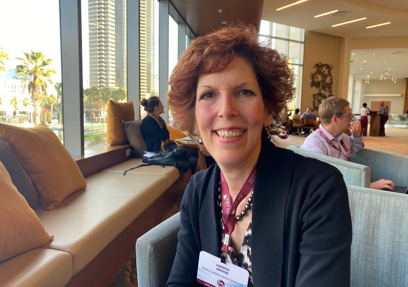 Cleveland Federal Reserve Bank President Loretta Mester poses during an interview on the sidelines of the American Economic Association’s annual meeting in San Diego