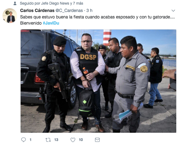 Memes por el traslado de Javier Duarte a México