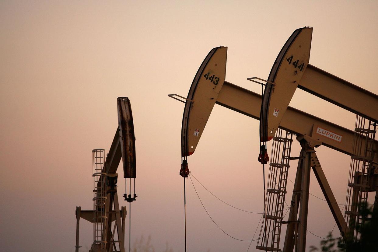 The oil price retreated further from four-year highs: David McNew/Getty Images