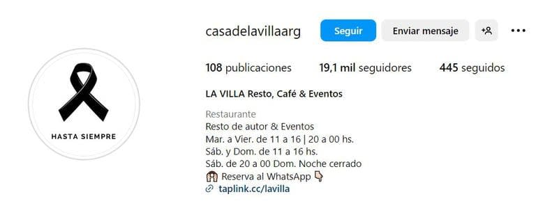 El restaurante donde trabajaba Ian cambió su foto de perfil