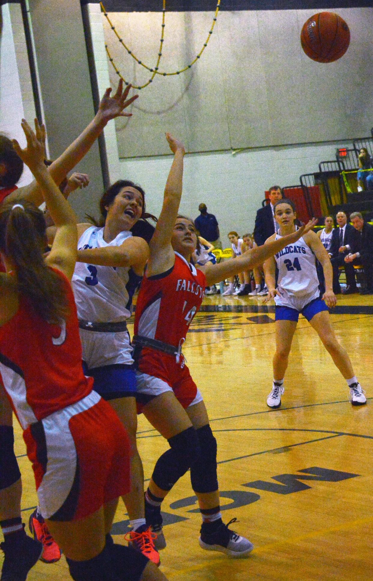 Williamsport's Paige Smith had a difficult time finding open shots against Fallston during the Wildcats' 50-41 loss in the Class 2A state semifinal Wednesday in Rockville, Md.