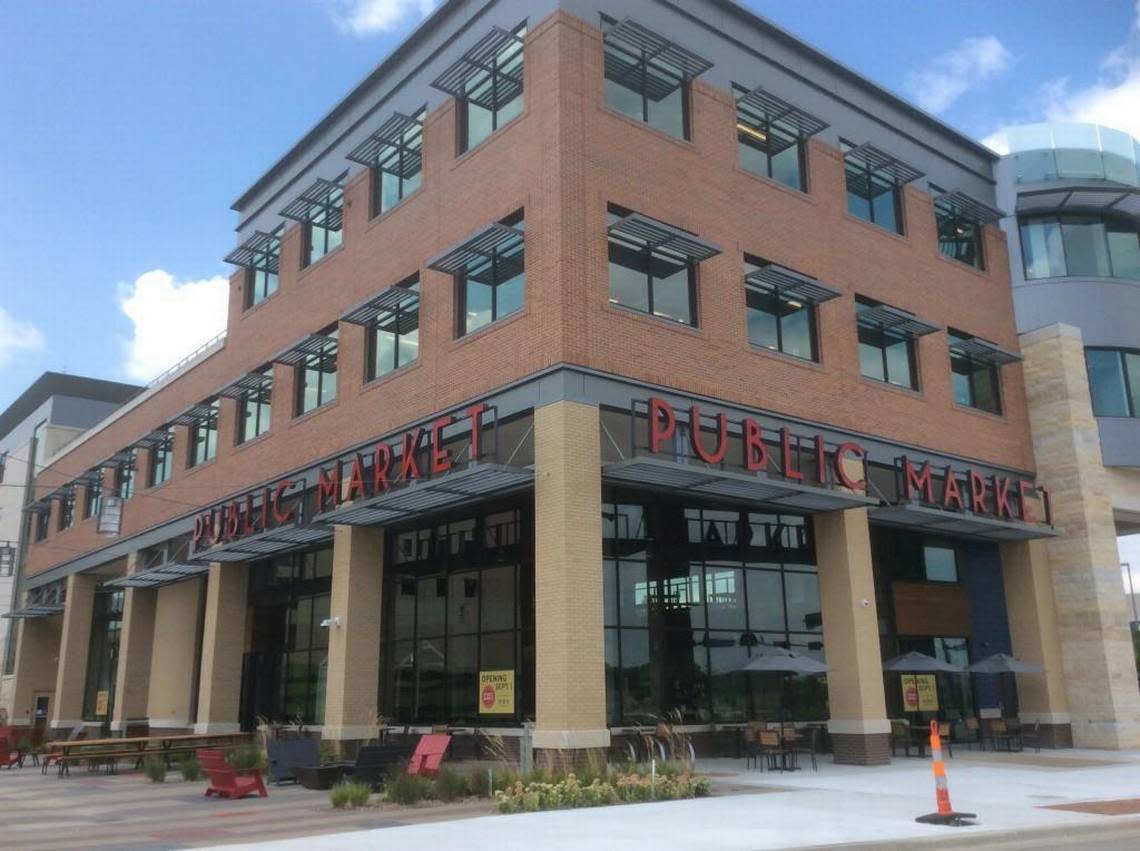 Lenexa Public Market will have a mix of long-term, short-term and pop-up tenants. It has outdoor seating with two fire pits. Joyce Smith/jsmith@kcstar.com