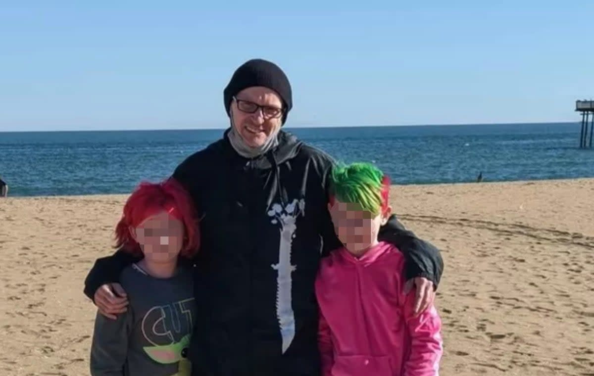 Jon Dowler and his two daughters. Mr Dowler died after accidentally driving into a lake. He reportedly released his car’s back hatch, allowing his daughters to escape, just before he drowned. (Lorelei Denton/ GoFundMe )