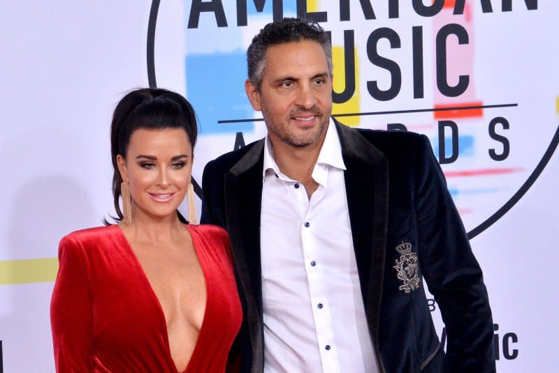 Kyle Richards (L) and Mauricio Umansky attend the American Music Awards in 2018. File Photo by Jim Ruymen/UPI