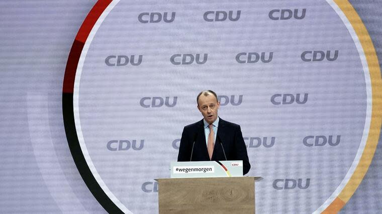 Friedrich Merz beim digitalen Bundesparteitag der CDU. Foto: dpa