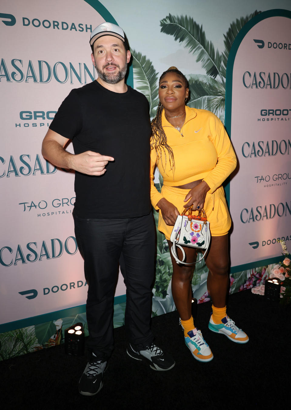 MIAMI, FLORIDA - OCTOBER 20: Alexis Ohanian and Serena Williams arrive at the Casadonna opening celebration where David Grutman, Noah Tepperberg and Jason Strauss debut Casadonna, a Coastal Italian-inspired Restaurant and Bar in Miami's Edgewater on October 20, 2023 in Miami, Florida. (Photo by Alexander Tamargo/Getty Images)
