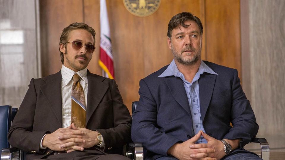 The Nice Guys image depicting Ryan Gosling and Russell Crowe