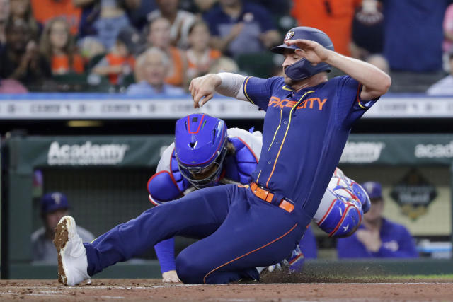 Hunter Brown, 1 of Astros' top prospects, wins for Houston in MLB debut  against Texas Rangers on Monday - ABC13 Houston