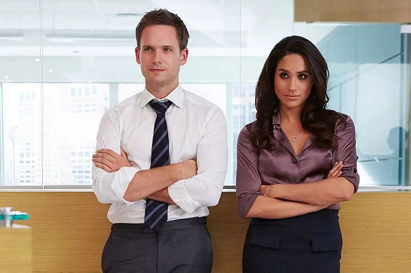 Patrick J. Adams and Meghan Markle in Suits